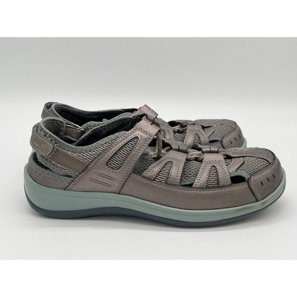 Orthofeet Size 10 X-Wide Womens Sandals With Adjustable Straps & Closed Toe Desi - Picture 5 of 9